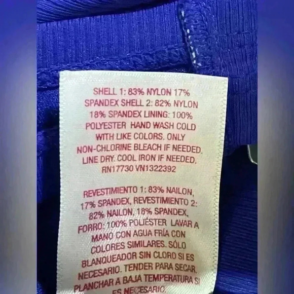 Womens Blue One Piece Swimsuit Size 20W Adjustable Straps by Xhilaration - Picture 8 of 8